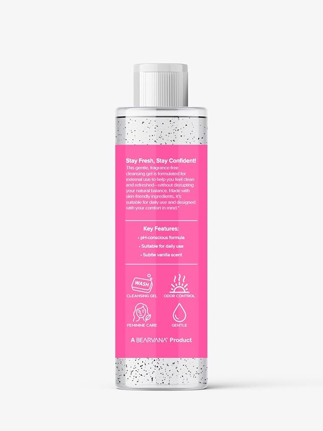 BEARVANA Gentle Feminine Wash | Daily External Vaginal Cleanser | Light Vanilla Scent | 8.45 fl oz (250 mL)