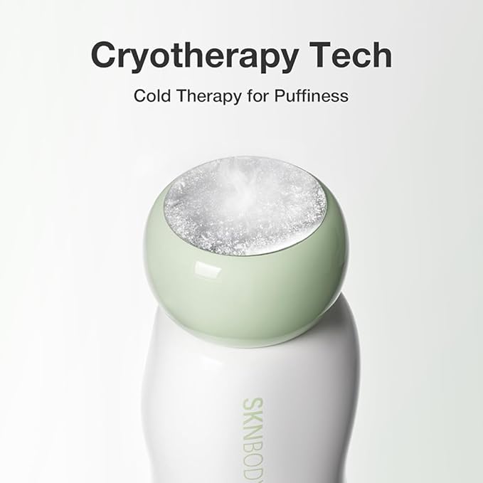 SKNBODY CryoReset™ Eye Duo System Cryotherapy Cooling + SonicTap™ Eye Wand and Eye Cream Set, Under Eye Massager with Gentle Vibration, Refreshes Tired Eyes and Helps Reduce Puffiness