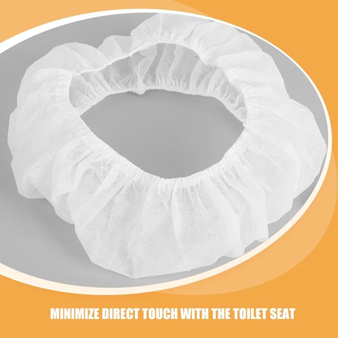 YARNOW 10pcs Disposable Toilet Seat Covers Lightweight Non-Woven Fabric Potty Training Liners and Adults Portable Waterproof Seat Covers for Airplane Trip and Public Restrooms