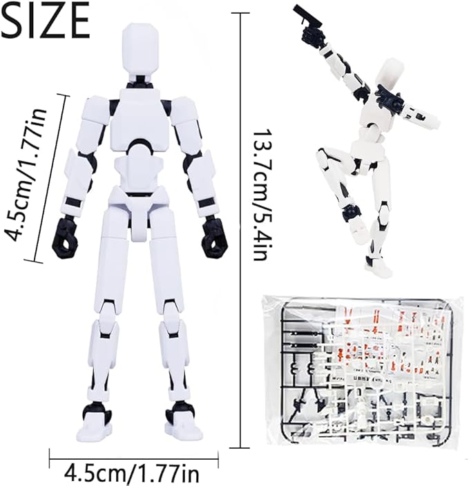 Titan13 Action Figure, Lucky Robot 13 Action Figures, 3D Printed Multi-Jointed Movable Action Figure, Dummy Robot 13 Figures Toy for Desktop Decorations Game Gifts (9pcs)