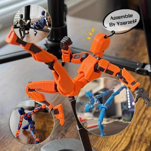 Titan13 Action Figure, Lucky Robot 13 Action Figure,3D Printed Multi-Jointed Movable Action Figures,Dummy Robot 13 Figure Creative Gifts for Kids Adults(White)