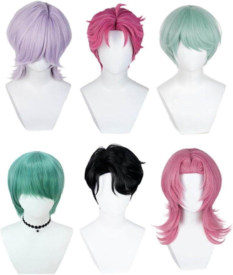 Saja Cosplay Anime Costume Accesories Baby Saja Green Wigs Adults Mens Halloween Outfits Props