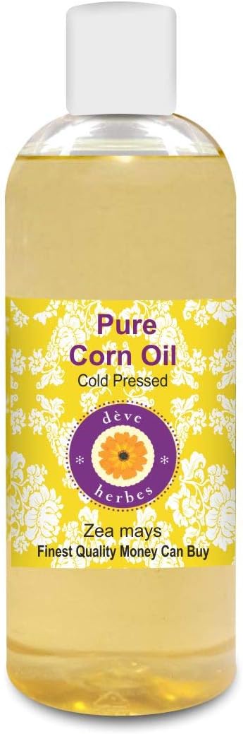 dève herbes Corn Oil (Zea mays) | Cold Pressed | Pure | Natural | Undiluted | for Diluting Essential Oils | for Skin & Massage | Non-Sticky | Lightweight | Men & Women | 200ml (6.76 oz)