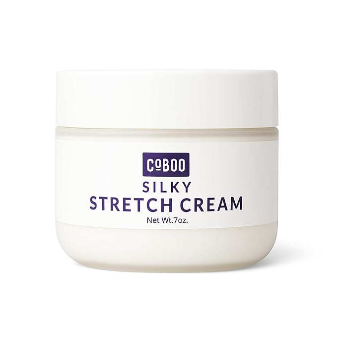 CoBoo Silky Stretch Cream | Maternity Stretch Mark Cream for Pregnancy | Paraben Free 7oz Formula to Reduce Stretch Marks & Improve Skin Elasticity | Refreshing Scent