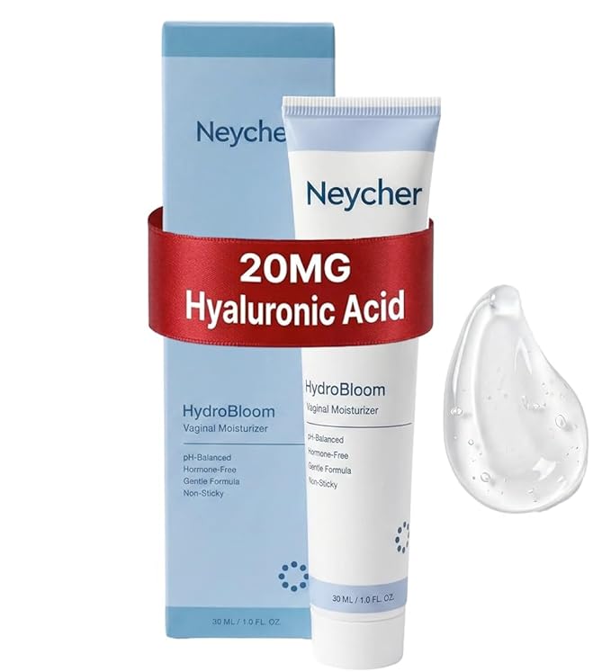 20mg Hyaluronic Acid Vulva Balm and Vaginal Moisturizing gel with Aloe Vera, Calendula, Vitamin E - Hormone-Free External & Internal Hydration for Menopause, Perimenopause. 1 fl oz