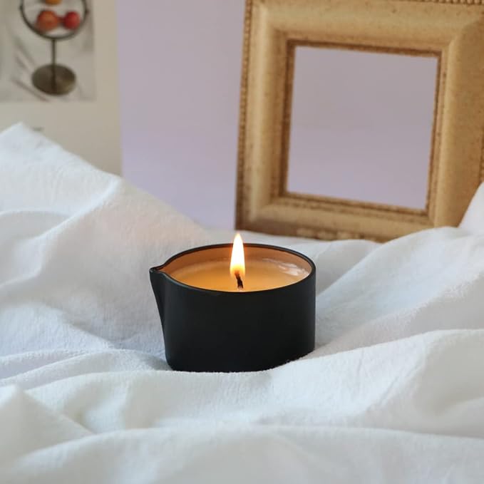 Massage Candle Oil, Pack of 4, Tahiti Jasmine Cream Cherry Blueberry