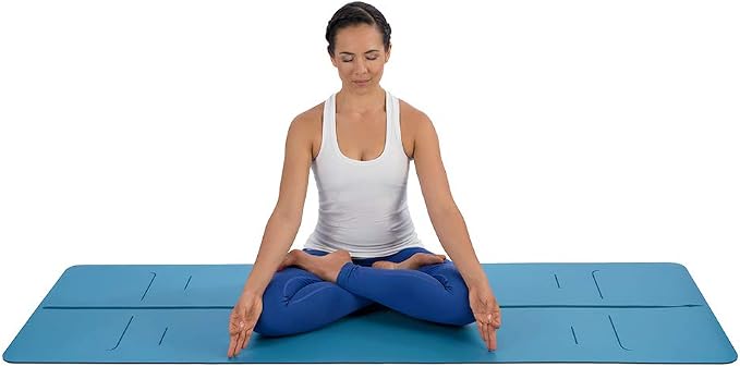 Liforme Evolve Yoga Mat – Free Yoga Bag Included - Patented Alignment System, Warrior-like Grip, Non-slip, Eco-friendly, Sweat-Resistant, Long, Wide, 4.2mm thick mat for comfort