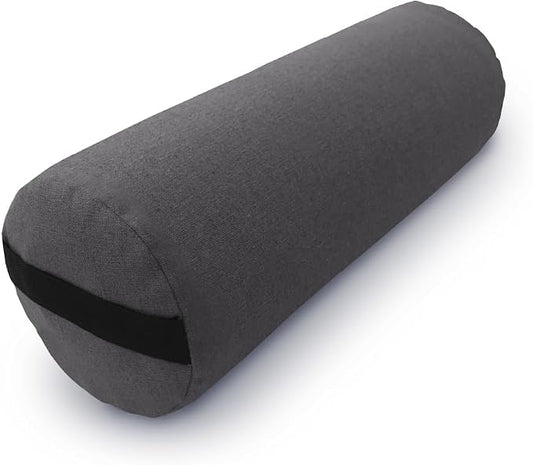 Bean Products Yoga Bolster - Made In The USA With Eco Friendly Materials - Round or Rectangular Support Cushions That Elevate Your Practice - Organic Hemp Cover