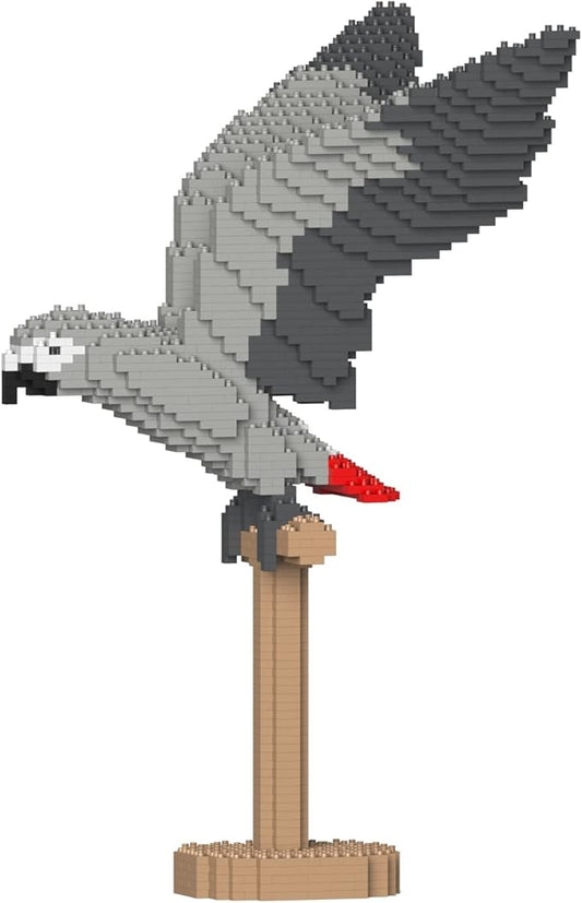 JEKCA African Grey 02S | Parrot Plastic Building Blocks | Age 14+