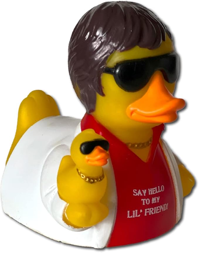 CelebriDucks - Say Hello to My Lil' Friend - Floating Rubber Ducks - Collectible Bath Toy Gift for Kids & Adults of All Ages