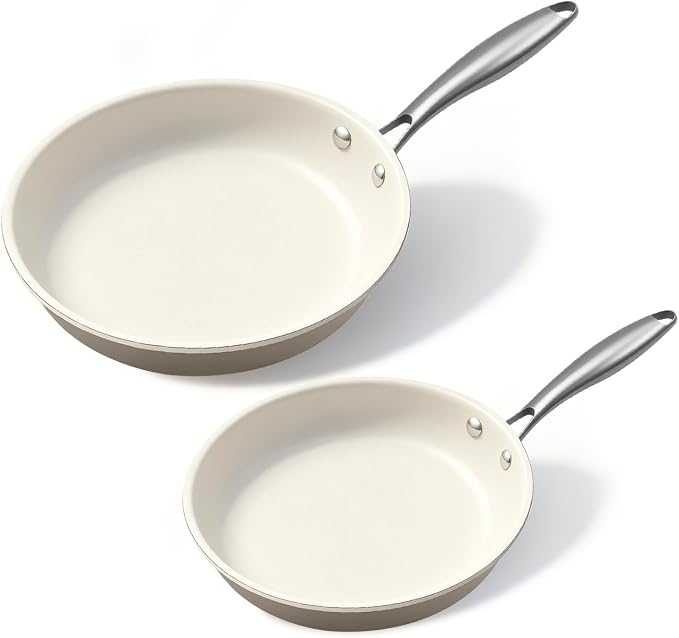 9.25" & 11" Nonstick Skillet Set, PFAS-Free, Induction Ready