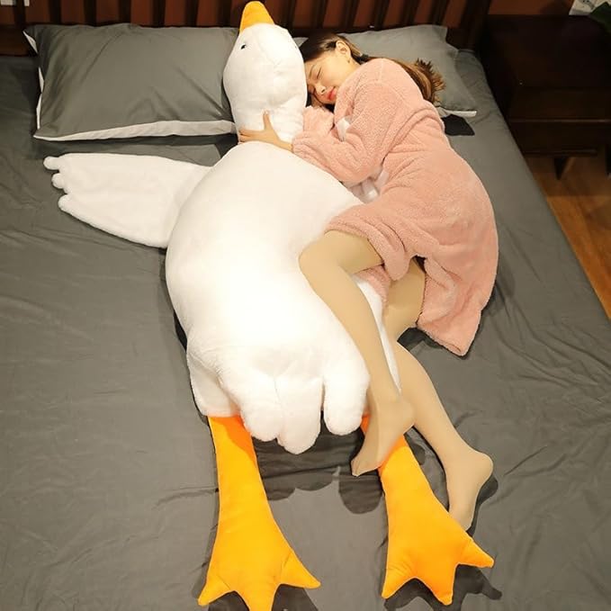 Giant Goose Stuffed Animal Soft Large Stuffed Duck Plush Toy Cute Goose Hugging Pillow Birthday Party Gifts for Kids Boys Girls