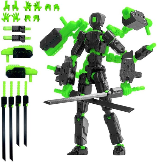 T13 Action Figures Helix Robot 8 Inch, Assembly Completed T 13,3D Printed Robo 13 - The Premium Action Figures for Sci-Fi Enthusiasts (Black Green)