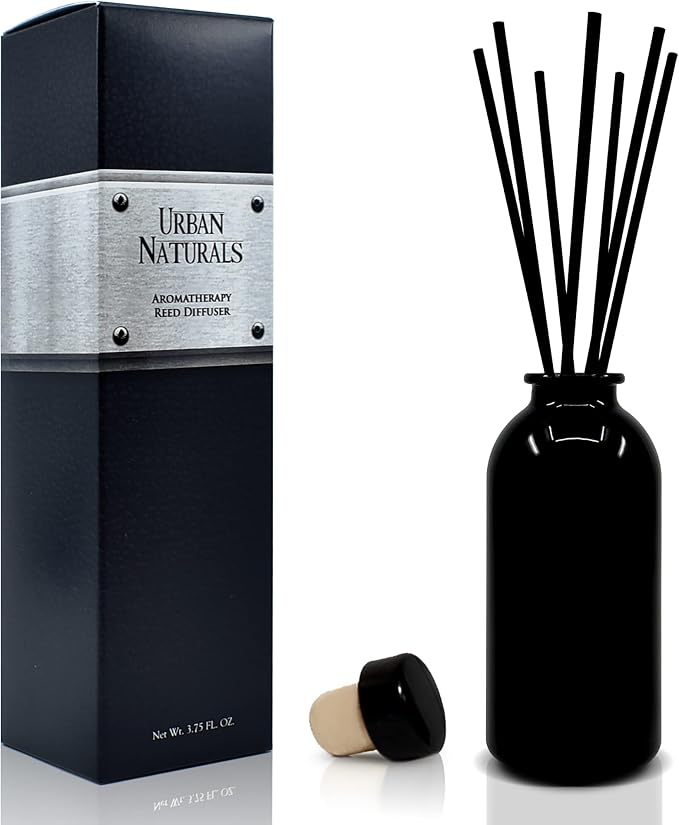 Urban Naturals Rouge '54 Reed Diffuser Set | Saffron, Jasmine, Amber and Woods | Aromatic Home Fragrance | Made in the USA