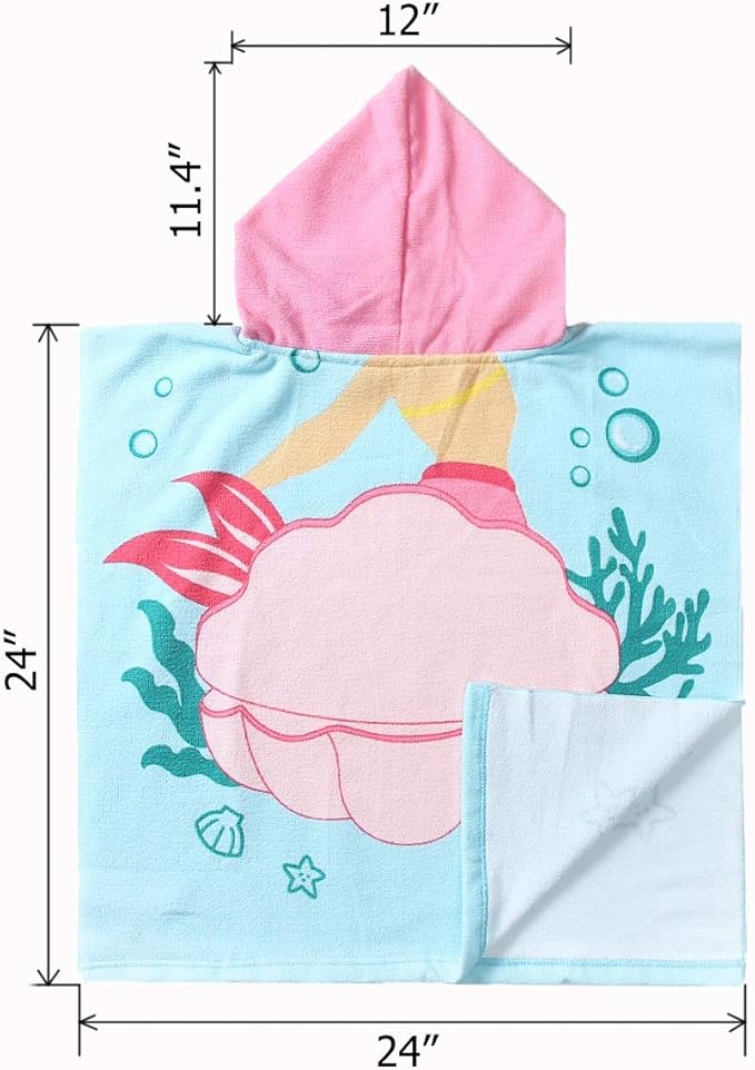 NovForth Bath Towel for Toddler Boys, Pool Hooded Towel for Kids, Hooded Beach Towel Poncho for Bath/Pool/Beach Swim Cover