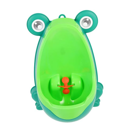 Generic Frog Urinal Potty Travel Potty Boys Urinal Plastic Urinal Training Potty Super Potty Trainer Baños para Niños Boy Potty Trains Pp Toilet Cartoon, 27x16x5cm, Green