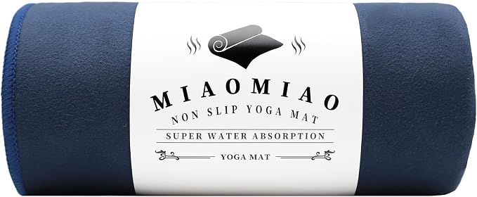 MIAOMIAO Non-Slip Hot Yoga Towel Set,Super Absorbent Microfiber in, 24.5" x 72" - Anti-Slip, Injury Free Design for Pilates, Yoga Mats, Exercise, and Fitness Gear
