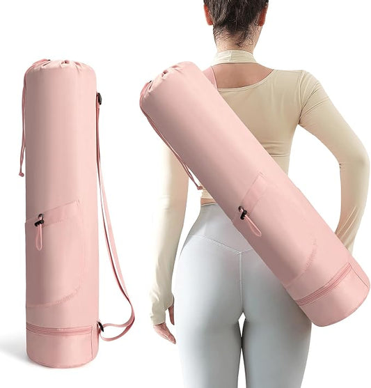Yoga Mat Bag, Yoga Bag with Adjustable Strap and Pockets for Women & Men, Lightweight Carrier for Yoga, Workout, Outdoor Use