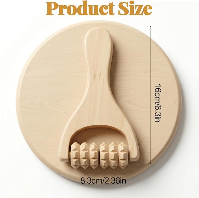 3Pcs Wooden Massage Tools - Handheld Wooden Massage Roller for Full Body Muscle Men Women