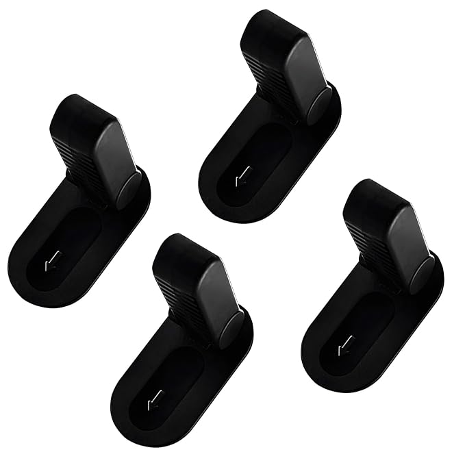 Childproof Door Lever Lock Prevents Toddlers Pets from Opening Doors, No Drill Tool Needed Easy to Instal, Child Safety Locks for Doors, Windows, washrooms (Black, Pack, 4)