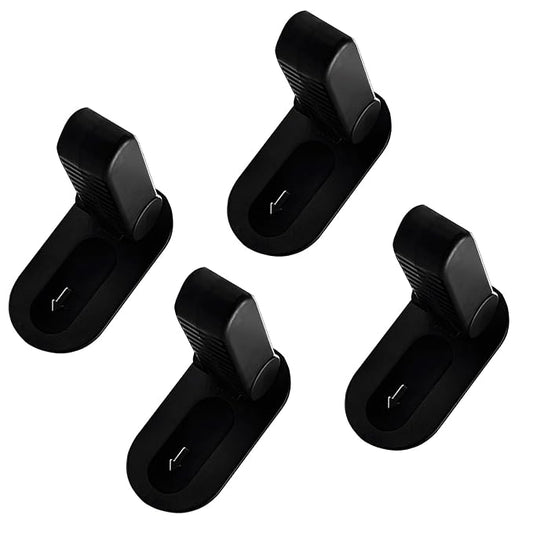 Childproof Door Lever Lock Prevents Toddlers Pets from Opening Doors, No Drill Tool Needed Easy to Instal, Child Safety Locks for Doors, Windows, washrooms (Black, Pack, 4)