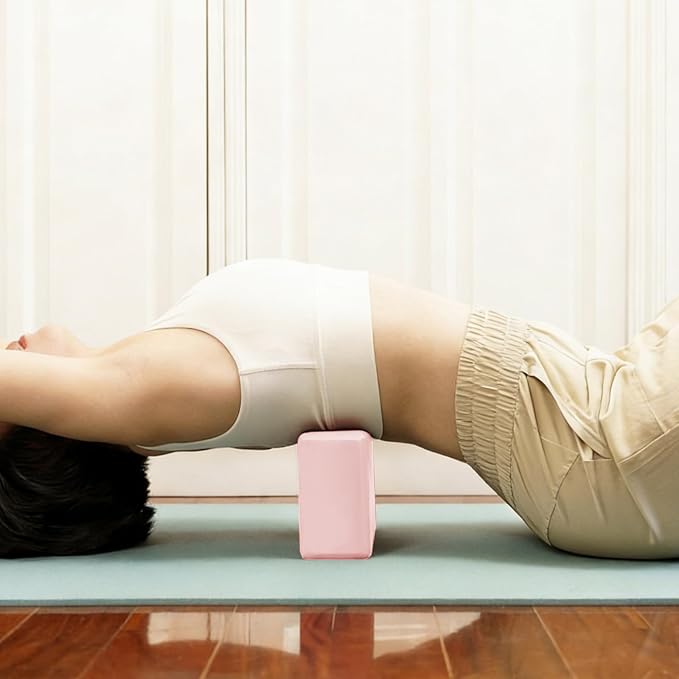 Yoga Blocks 2 Pcs, 9"x6"x3" Yoga Brick Foam Blocks EVA Foam Block Yoga Props Accessories for Yoga Pilates Stretching and Meditation