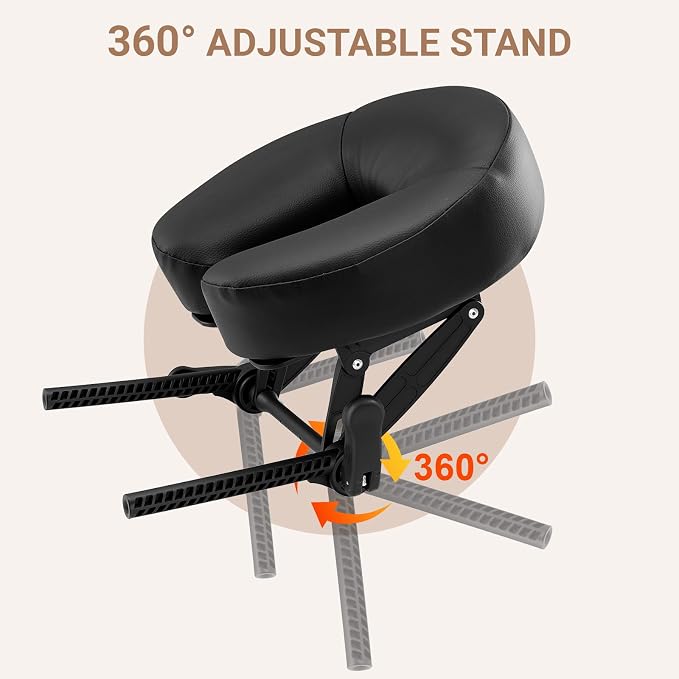 Universal Adjustable Massage Table Face Cradle & Headrest, Memory Foam Face Pillow Cushion for 3-7 Inch Mattress Massage Table Headrest for Eye Surgery Recovery Salon SPA Massage Bed