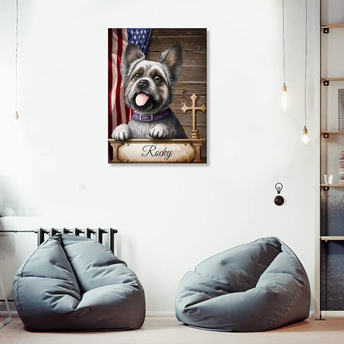 Custom Wooden Jigsaw Puzzles with Your Dog's Name on West Gothic Art Print - 300 500 1000PCS Puzzles Game and Home Wall Decor