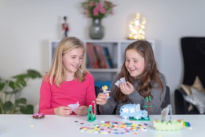 Plus-Plus - Learn to Build Super Set - Pastel Mix, 1,200 Pieces w/ 4 Baseplates - Construction Building Stem/Steam Toy, Interlocking Mini Puzzle Blocks for Kids