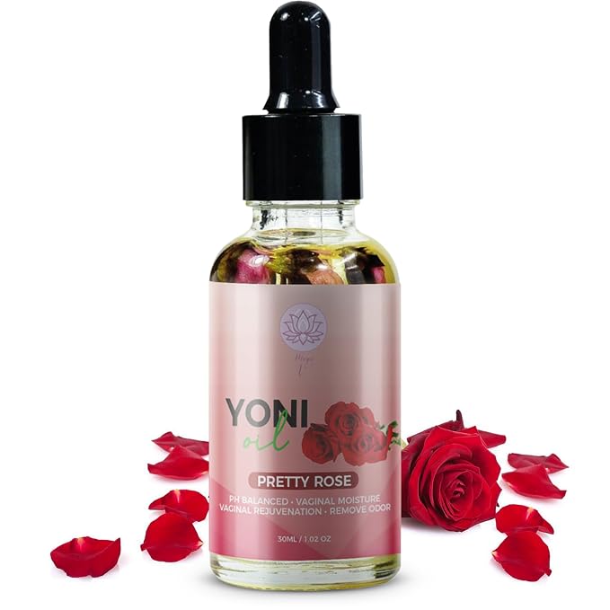Magic V Yoni Oil for Women – Organic Feminine Care Vaginal Moisturizer, pH Balance & Odor Control, Soothes Ingrown Hair & Razor Bumps – Rose Scent