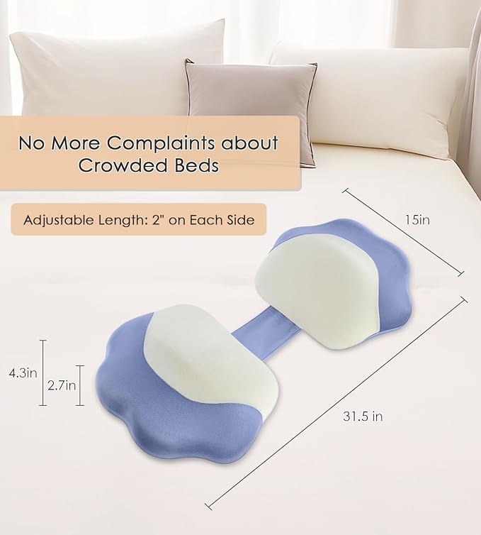 DONAMA Ergonomic Memory Foam Pregnancy Pillows for Sleeping, Side Sleeper Maternity Pillow Support for Back Belly HIPS, Adjustable Wedge Pillow for Pregnant Women, Side Sleeping Pregnant Pillows