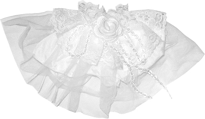 17cm Doll Clothes – Wedding Garden Princess Dress Outfit for 1:6 Scale Dolls | Elegant Bridal Gown with Floral Details, Veil & Accessories (No Doll Included)