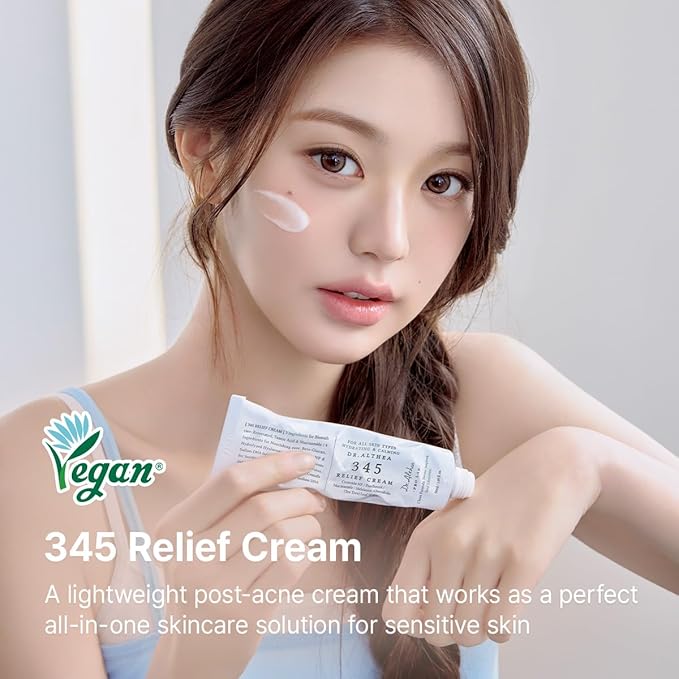 Dr.Althea 345 Relief Cream | Daily Face Moisturizer for Soothing Recovery and Blemish Care with PDRN & Niacinamide | Korean Vegan Skin Care for All Skin Types, 1.69 Fl Oz (Ver.2 - Pack of 1)