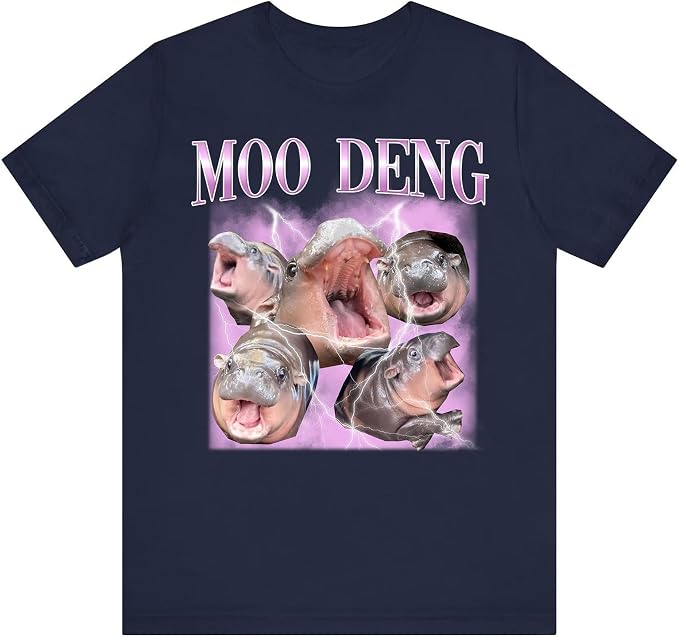 YOUNG GREEN Moo Deng Sweatshirt Moo Deng Bouncy Pig T-Shirt The Cute Baby Hippo Sweatshirt Gift For Moo Deng Lovers