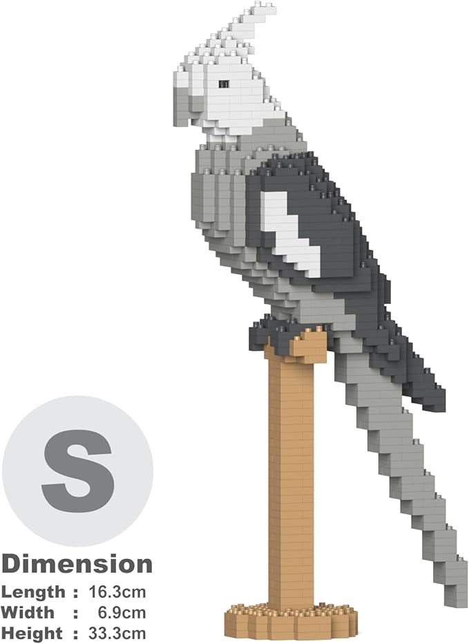 JEKCA Cockatiel 03S | Parrot Plastic Building Blocks | Age 14+