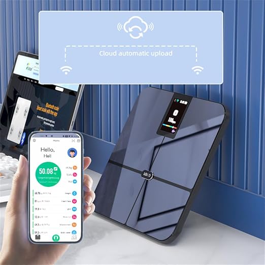 Smart Bathroom Digital Weighing Machine, Body Composition Monitor Health Analyzer, with All-in-One Display Accurate Weighing Scale, Home Use Fitness Equipment