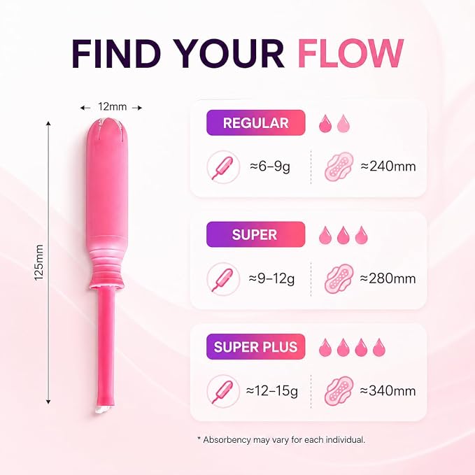 Cotton Tampons for Women Applicator Tampons Super Absorbency Breathable Period Tampon Sport Leakguard Braid Dye Free Unscented 48 Count