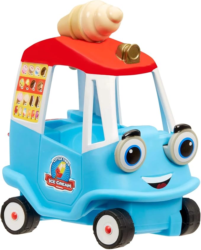 Little tikes Let's Go Cozy Coupe - Ice Cream Truck - Mini Push and Play Vehicle for Tabletop & Floor Push Play Car Fun - Suitable for Toddlers from 3 Years