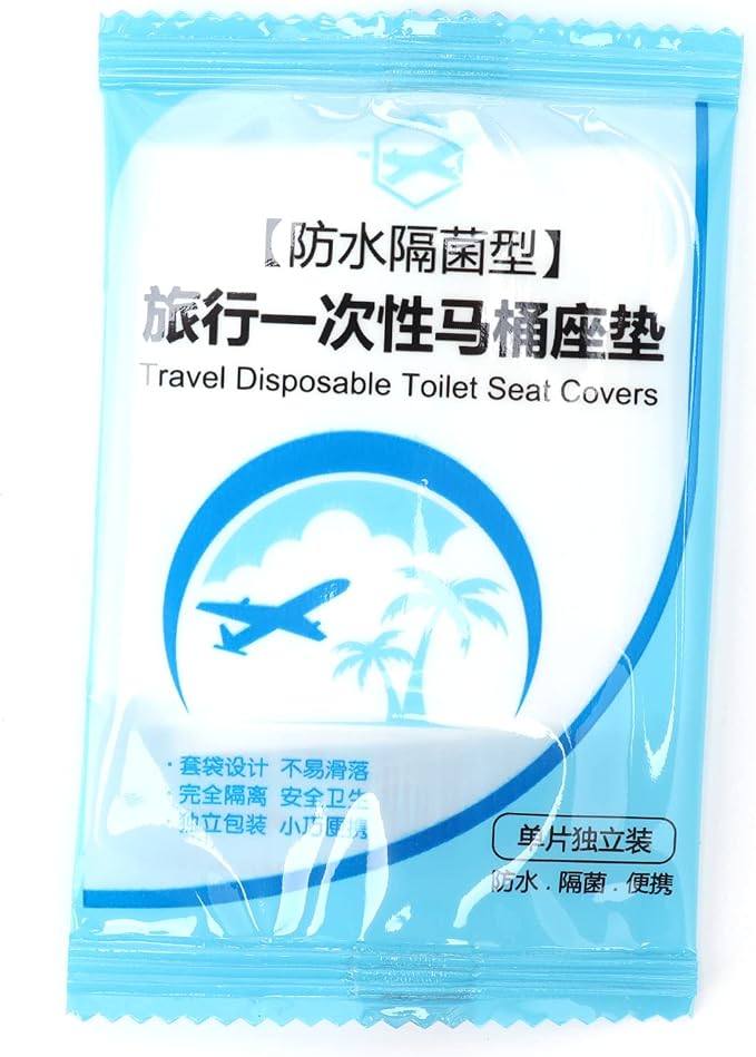 50Pcs Disposable Toilet Seat Cover, Multifunctional Toilet Covers Disposable Lightweight Disposable Plastic Toilet Seat Cover Portable Public Toilet Seat Covers