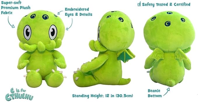 C is for Cthulhu Board Books & Baby Cthulhu Plush Bundle