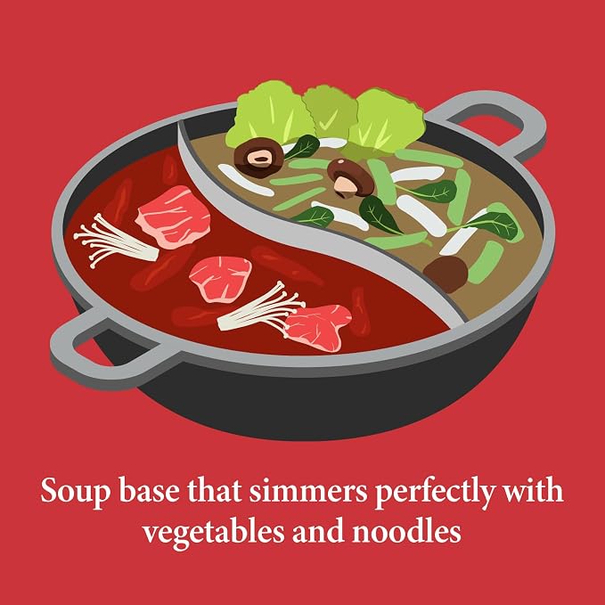 Wang Premium Hot Pot Soup Base Variety Pack | 4 Authentic Asian Flavors: Kimchi, Seafood, Spicy Vegetable & Bulgogi - Quick & Easy Hot Pot at Home, Ready in 3 Minutes