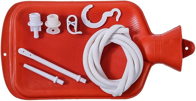 Coffee Enema Bag Kit - Enema at Home Water & Coffee Colon Cleansing Kit BPA Free Hot-Water Bag (2 Quart), 5 Foot Long Hose
