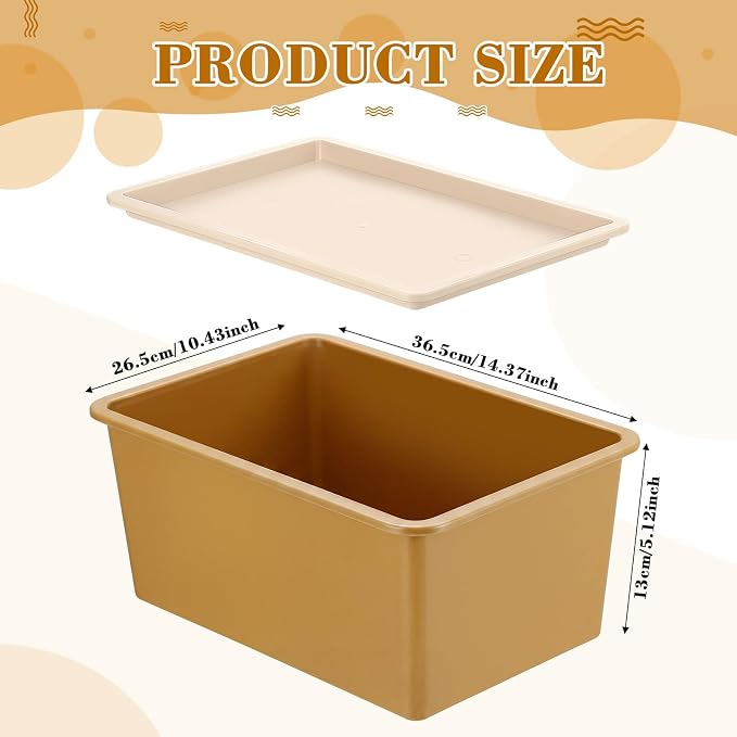 4 Pcs Storage Bins with Lids Plastic Stackable Containers for Classroom Room Organizing Shelves Christmas Ornament Box Baskets(Mixed Color,Large)
