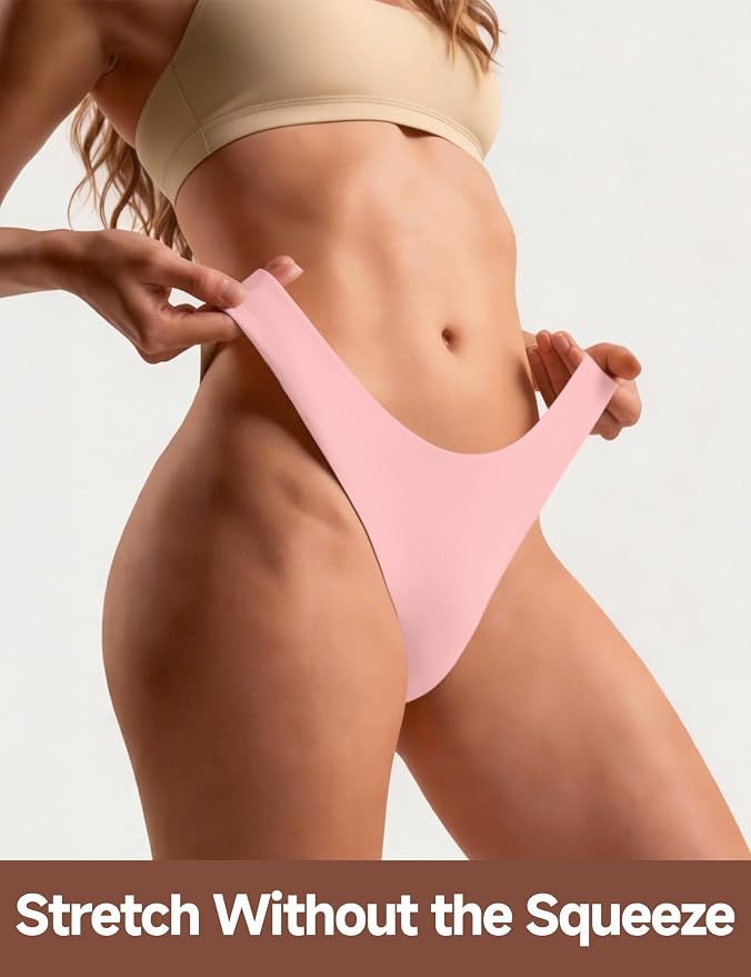 Seamless Thongs for Women G-string Thong No Line Workout Cotton Panty Liners Underwear Undies Fashion Clothing