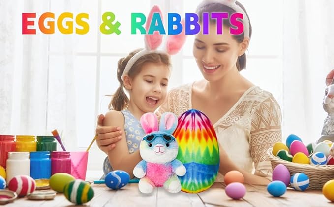 Easter Bunny Egg Toy with Zipper – Easter Bunny Egg Plush Pillow Decoration – Soft and Cuddly for Boys and Girls Plush Toy