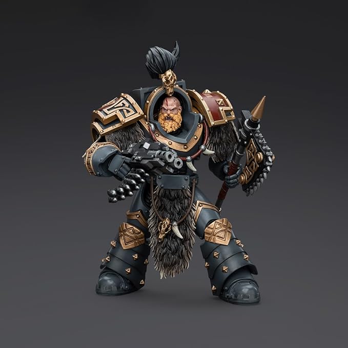 JOYTOY Warhammer 40K 1/18 Action Figure Space Wolves Varagyr Wolf Guard Squad Varagyr Terminator 3 The Horus Heresy 5.59 inch Collection Model