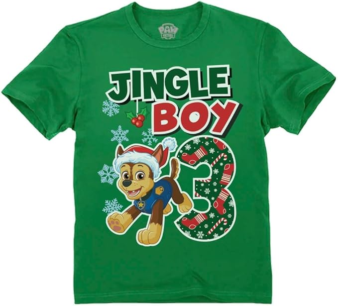 Paw Patrol Chase 3rd Birthday Boy Shirt - Toddler T-Shirt Gift Outfit for Party - Clothes for 3 Year Old Boys