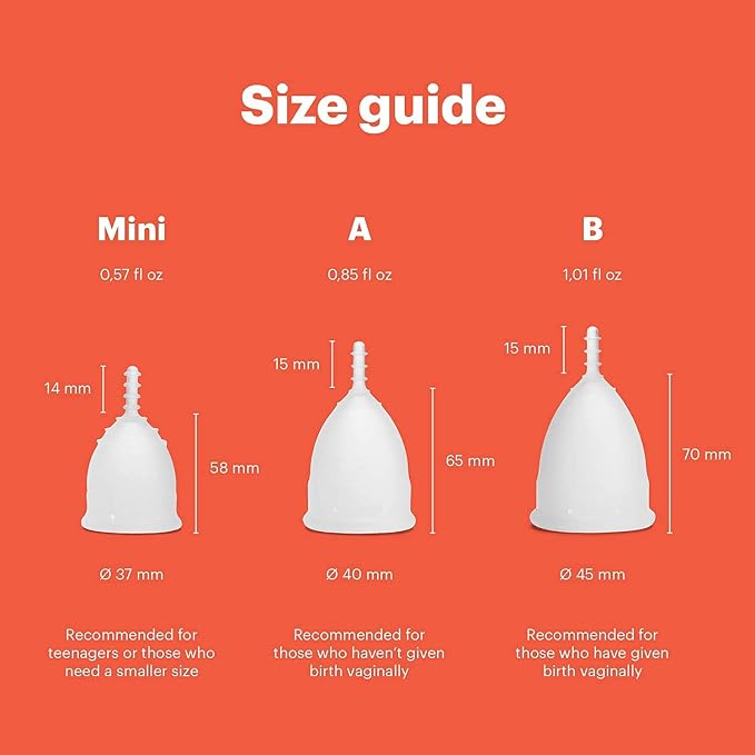 OrganiCup Menstrual Cup - Pads and Tampons Alternative - Size B/Large - Reusable Period Cup - Certified Vegan - Soft, Flexible Medical-Grade Silicone
