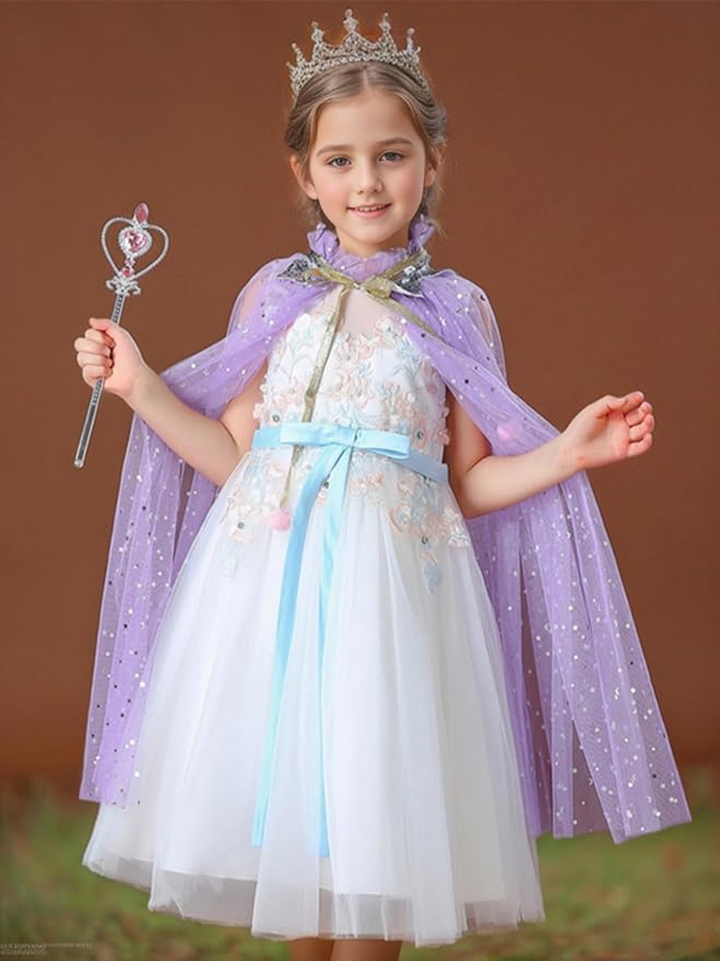 FKKFYY Rainbow Cape Cloak for Girl Princess