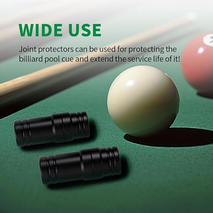 3 Pair Billiard Stick Joint Protectors, 5/16" x 3/4/8/9//10/11/14/18， Pool Cue Stick Protectors Threaded Joint Protectors Plastic Billiards Equipment